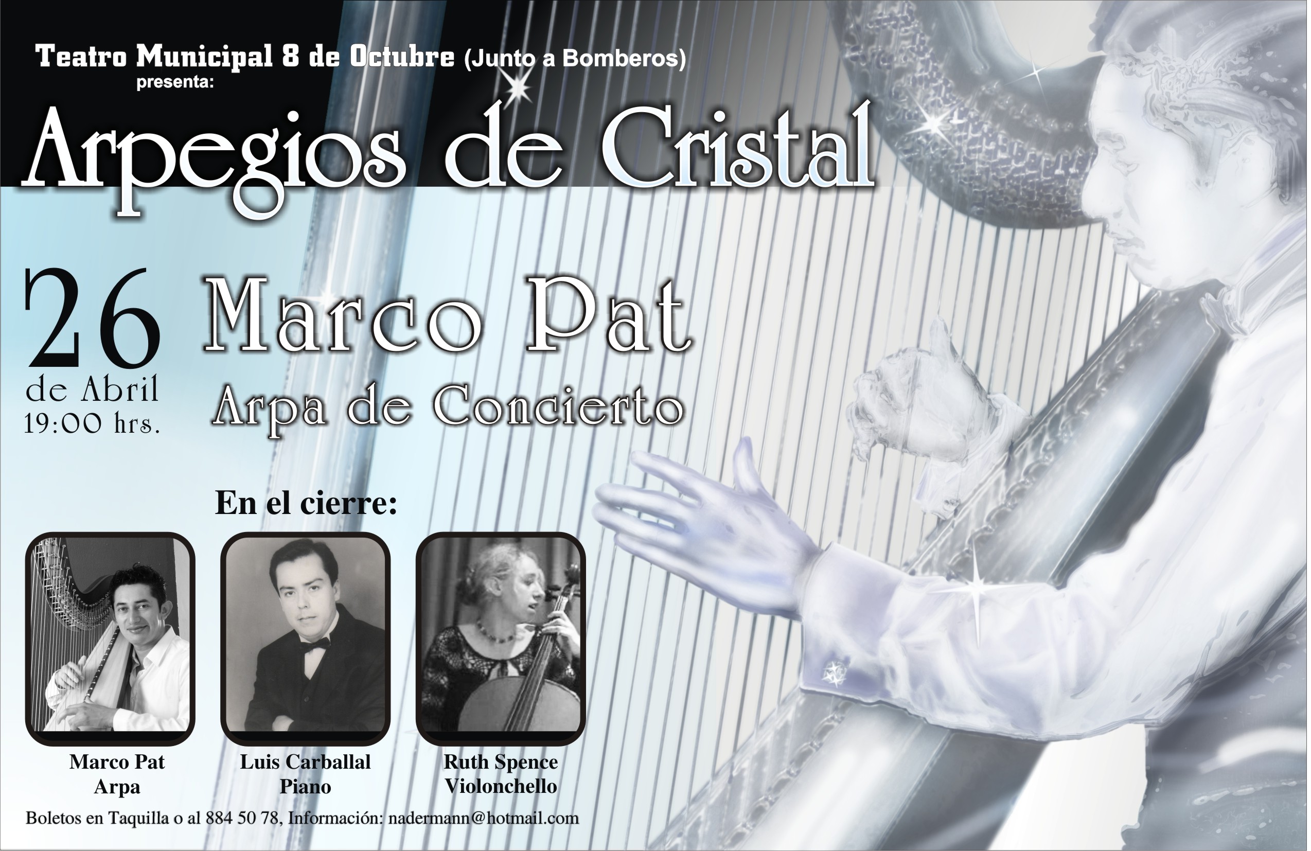 Harp Piano Violin Cello – Concert Sunday in Cancun